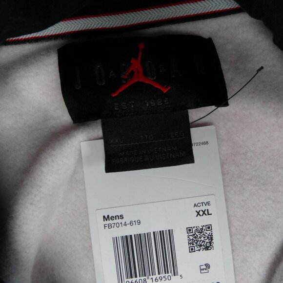 Nike Air Jordan Men’s Pullover Hoodie Red FB7014‑619 Size XXL - Picture 6 of 9
